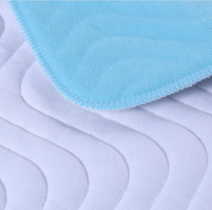 Soft Noiseless Under Down Pad Quilted  Breathable Incontinence Bed Pads Waterproof Mattress Protector Topper
