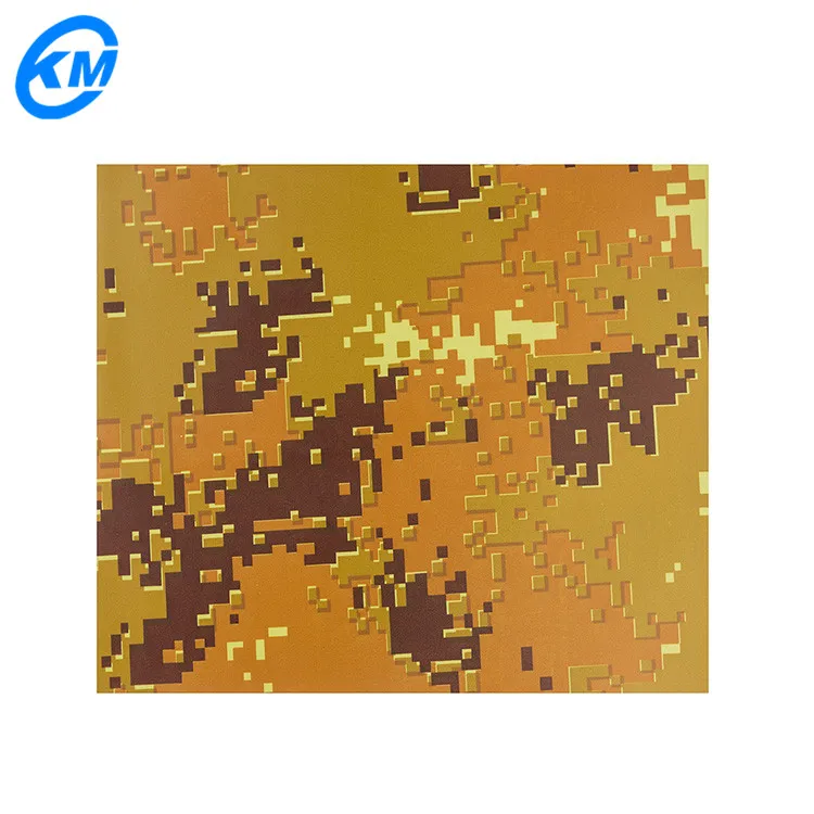 Waterproof PVC Knitted Fabric Desert Digital Camouflage Pattern Raincoat Fabric