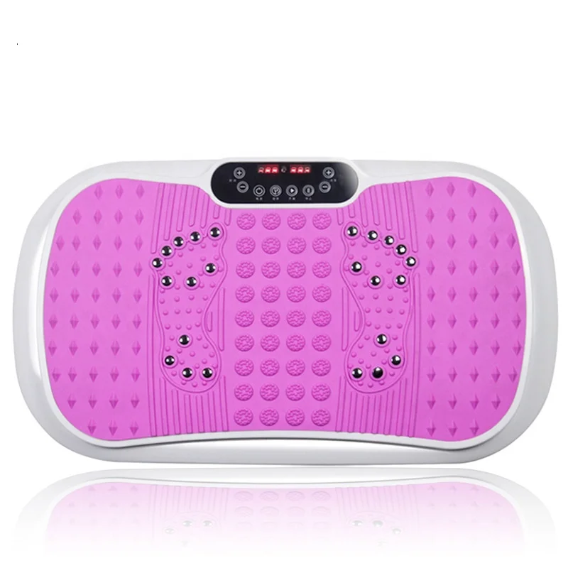 
home exercise Fitness gym equipment Slimmer body shaper exercise vibro fit vibration machine plate with resistance bands 