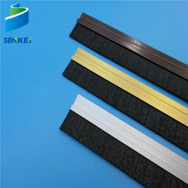 
Factory Wholesale Export To Qatar Self Adhesive Rubber Sheet Aluminum Alloy Brush Door Window Sealing Brush Strip PVC Brush 
