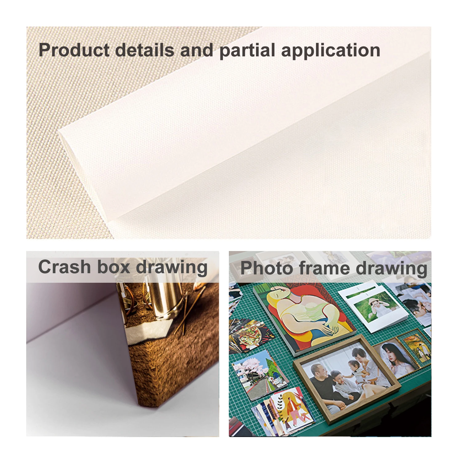 Waterproof  polyester blank stretch canvas roll for art painting