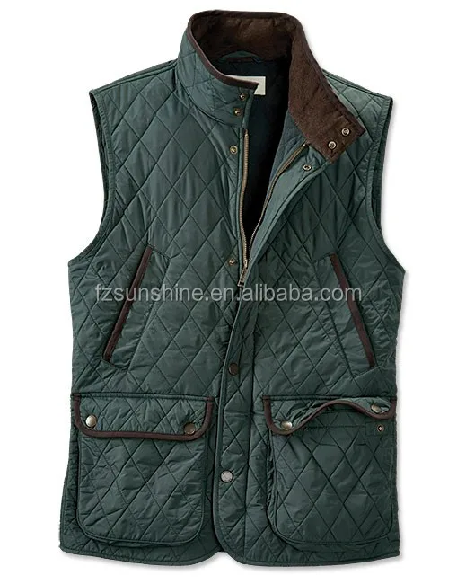 2016 Diamond Quilted Mens Sleeveless Jacket