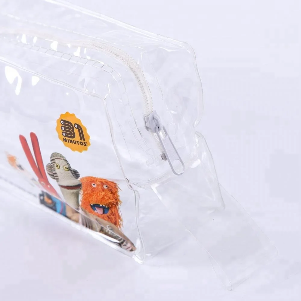 Newest selling promotional colored clear PVC pencil pouch