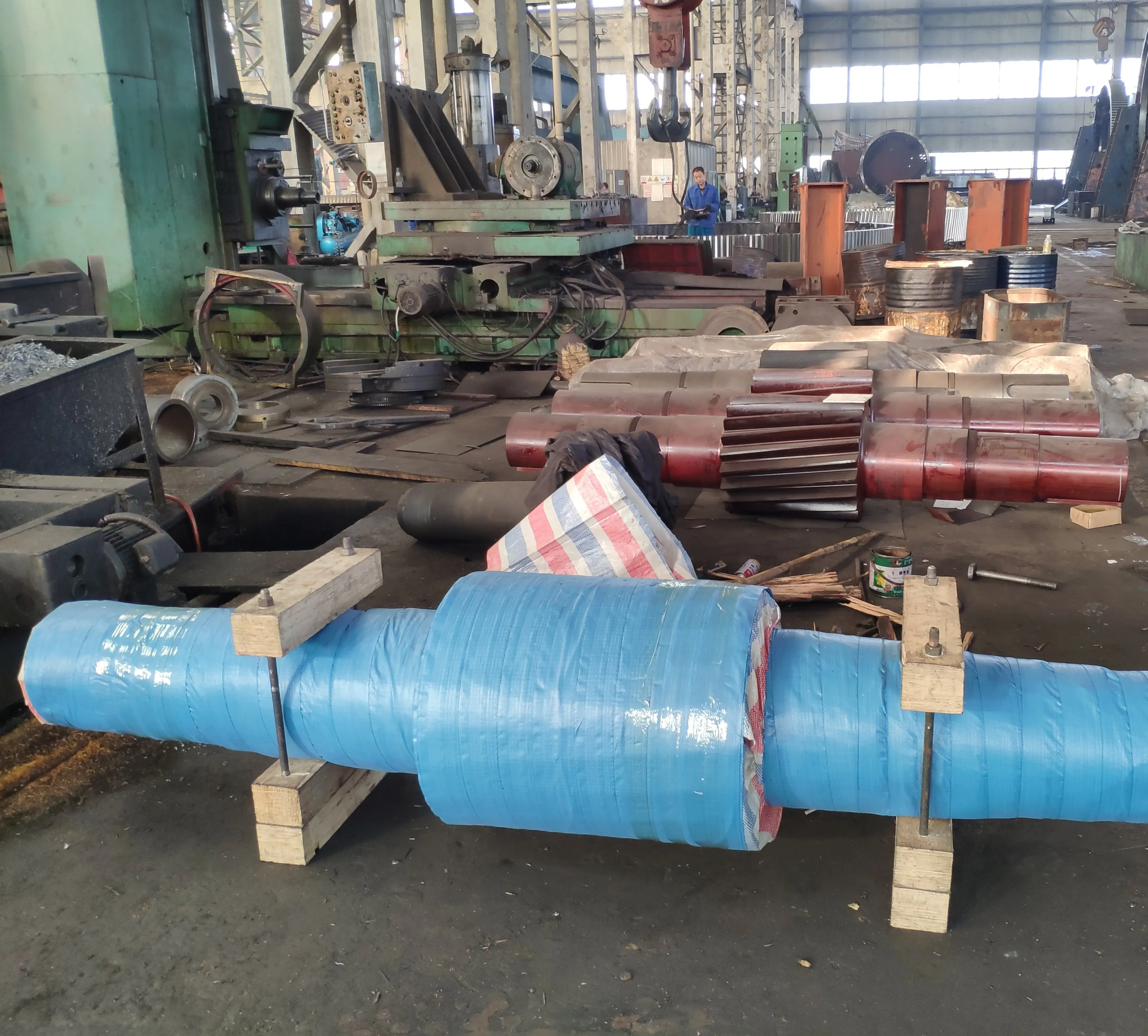 Cnc Lathe Machining Forging Steel Rotary Kiln Double-helical Customized Main High Grade Custom Materials Gear Shaft Key Material