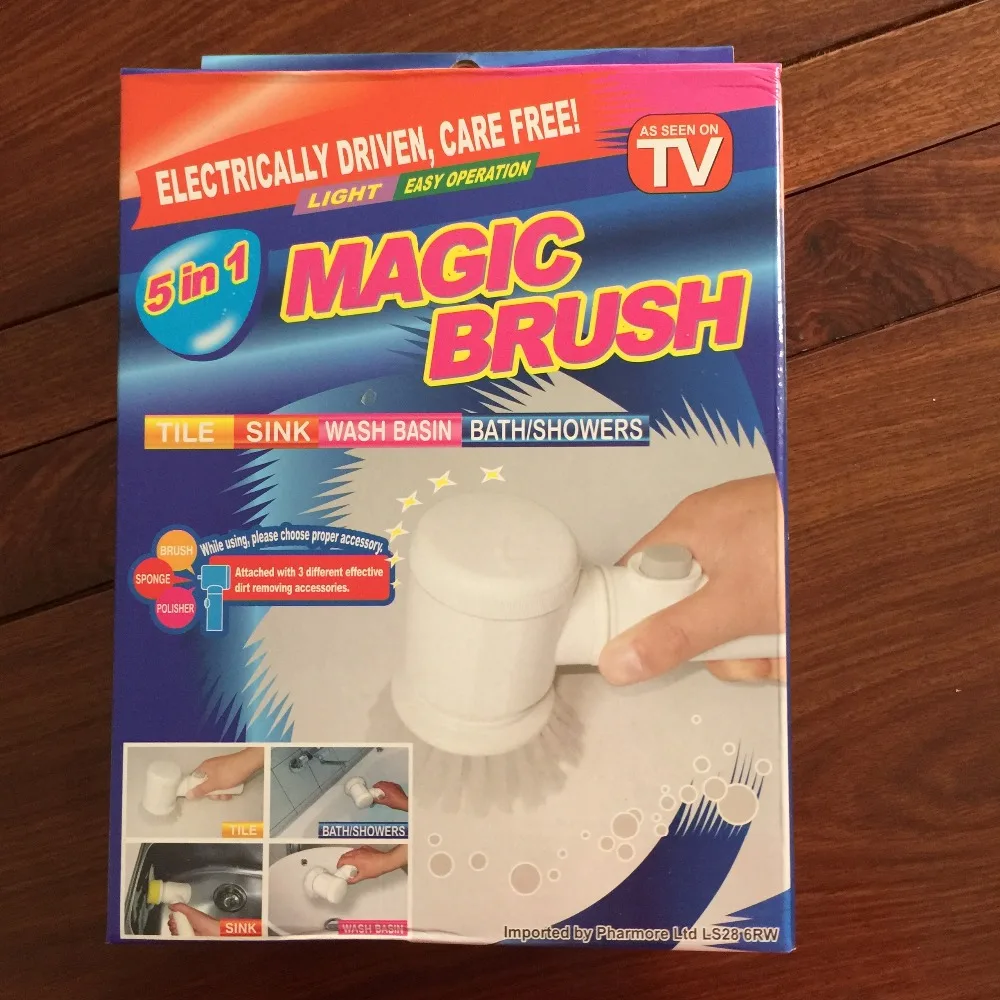 5 in 1 Magic Brush Clean Bath Wash Basin Electrically Driven Electric Bath Brush As Seen On TV Magic Brush