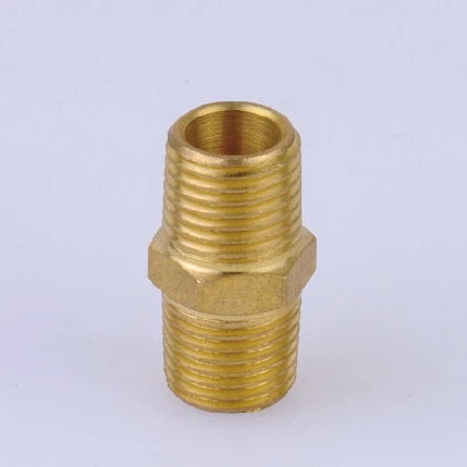 brass female to male nipple , hex adaptor female / male NPT threaded nipple