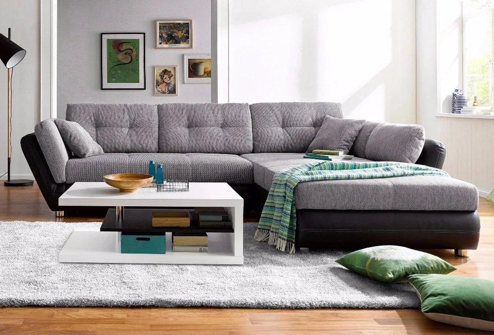 Living Room Unique Geometric Design PB Melamine class coffee table with storage