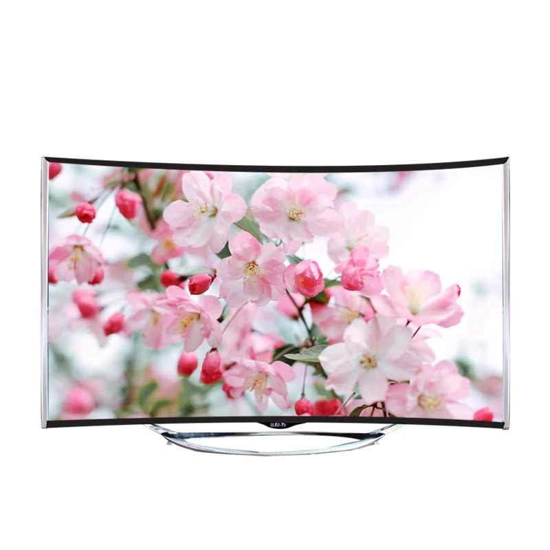 wholesale  universal 55inch 4k curved  led tv screen HD  smart  televisions with wifi