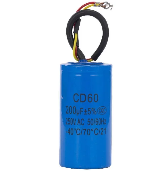 Original new 200V 200uF CD60 Motor Starting Capacitor