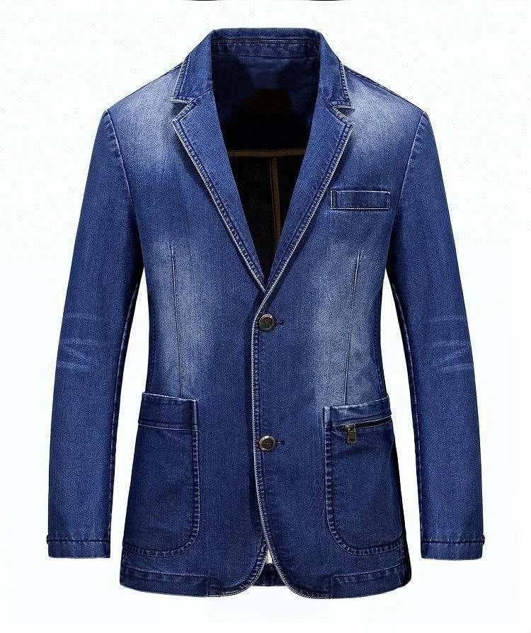 
 Прямая поставка с фабрики D & S, винтажная темно-синяя джинсовая куртка, образец стиля, Мужской Блейзер, костюм, куртка  