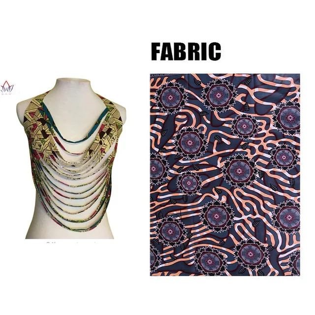 BRW 2019 африканские ожерелья из Анкары вощеная ткань красочное ожерелье шаль африканская Анкара Ручная работа ожерелье этнические ювелирные изделия WYB13