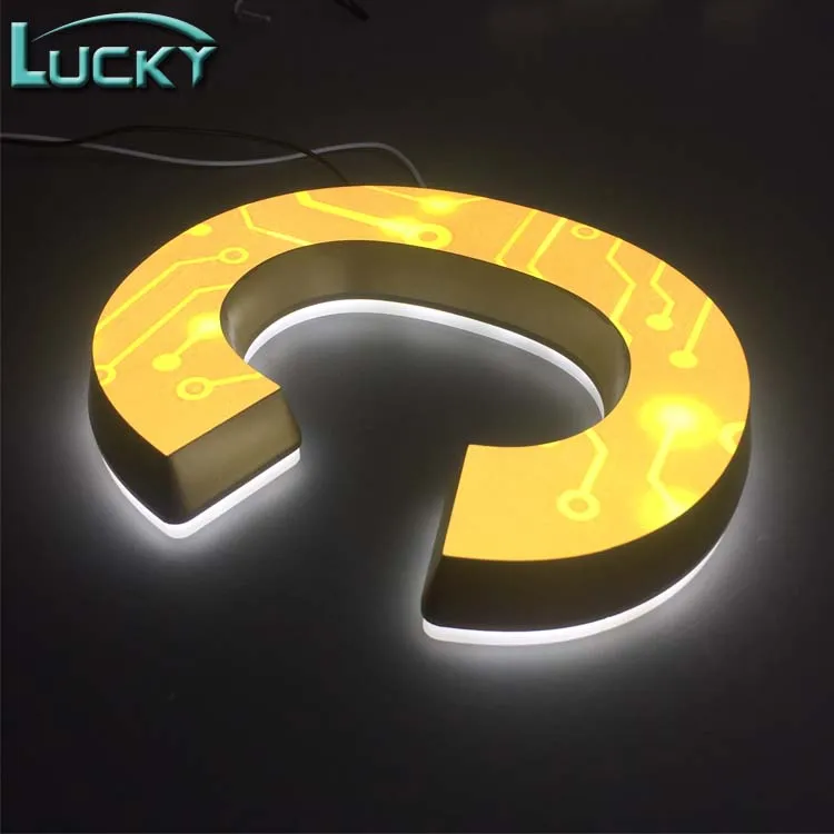 Outdoor Waterproof led logo lighted business signs 3D Led Acrylic Channel Letter