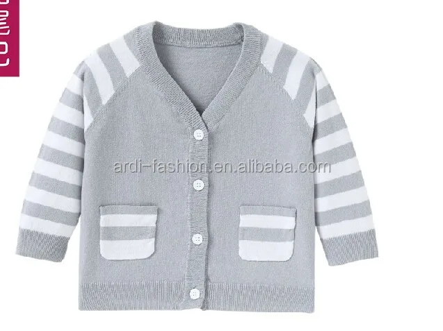 2023 OEM OMD Custom wholesale custom cotton knitted v-neck button down new born baby sweater