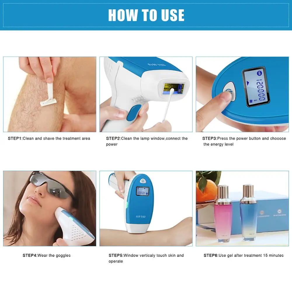 MLAY new as seen on TV at home permanent IPL hair removal device epilator