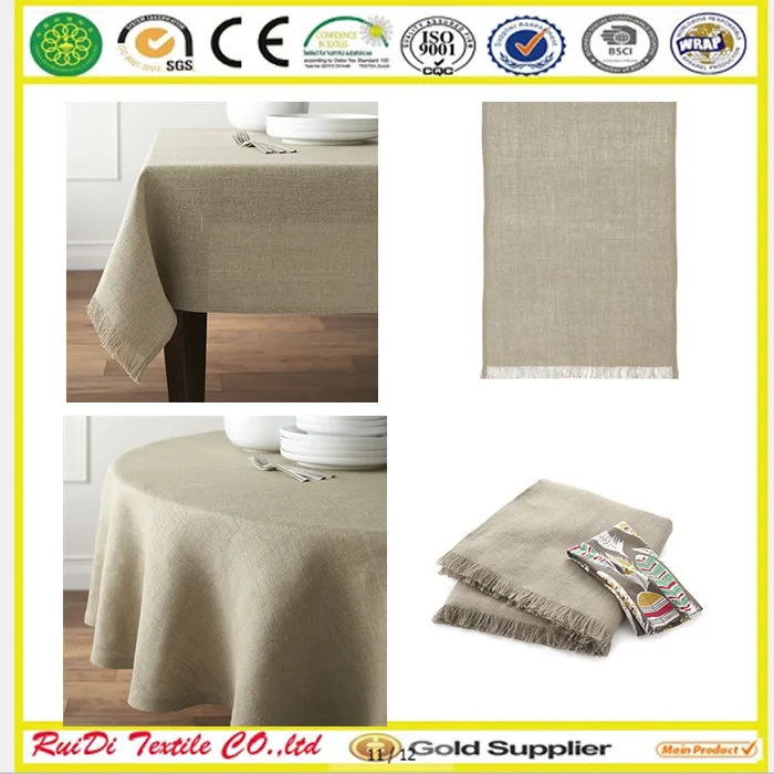 Top Quality 100% Linen Table Cloth in Round & Rectangle