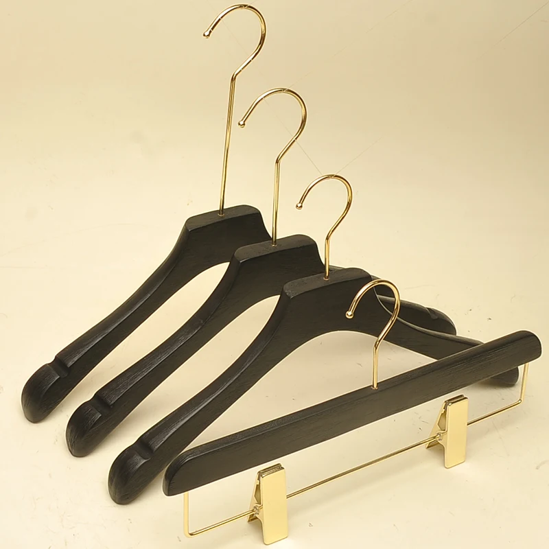 Clothes hangers wholesale underwear hangers for wet clothes custom logo black hanger