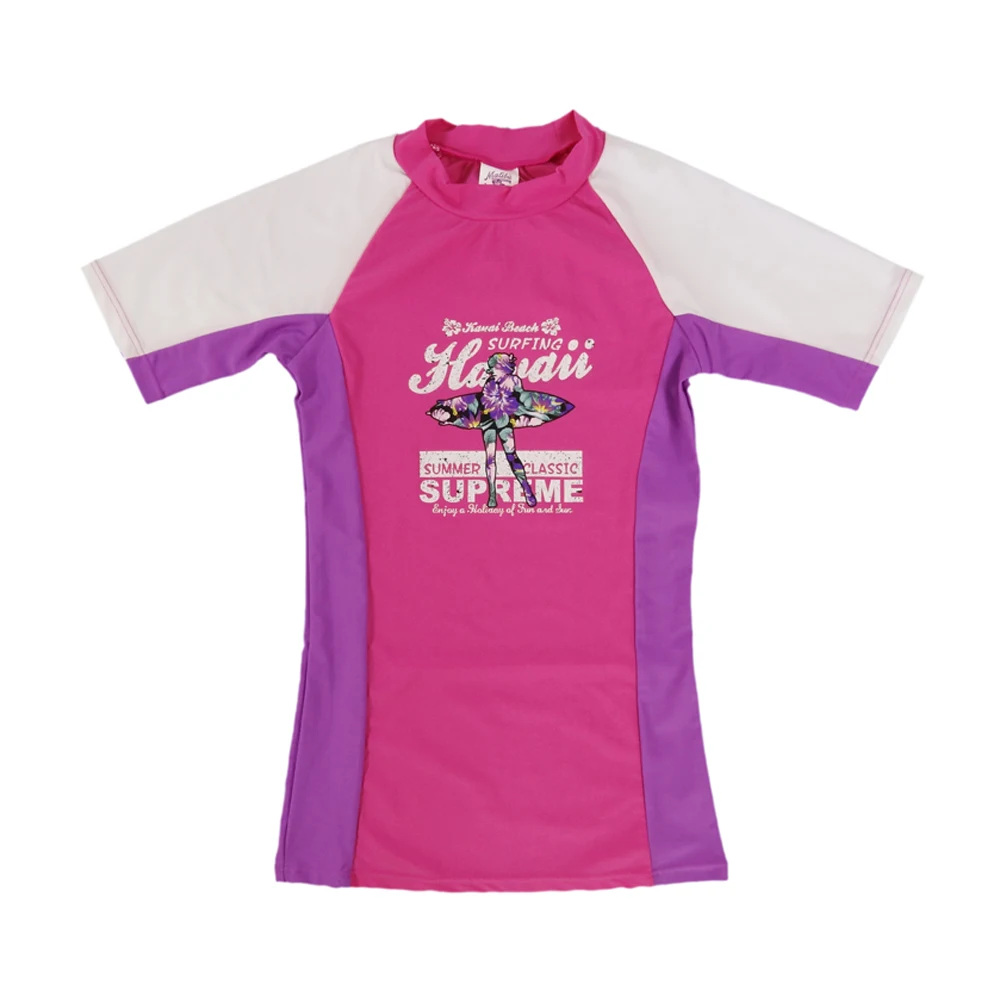 Oem Low moq Children Rash Guard Factory Manufacturer UPF50+ Swim Shirt Kids  fashion beachwear