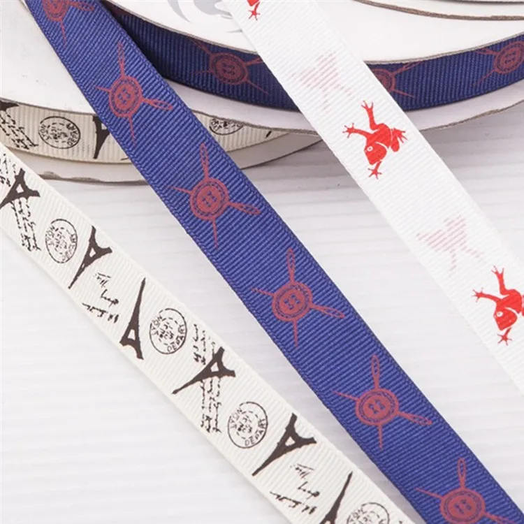 wholesale custom printed grosgrain ribbon with logo