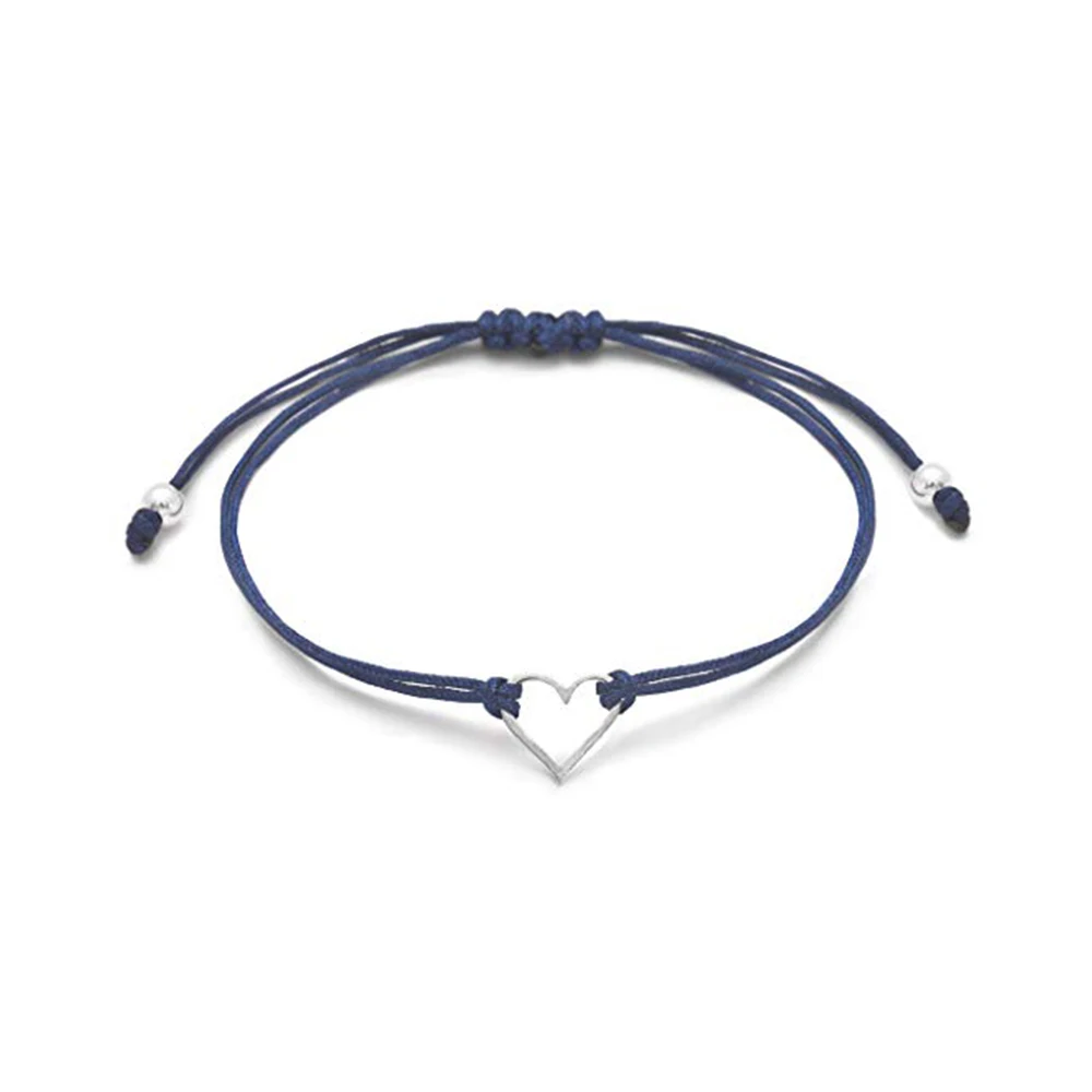 Wholesale Handmade DIY Simple Jewelry Custom Adjustable Lucky Cotton Nylon Thread Woven Cord String Rope Friendship Bracelet