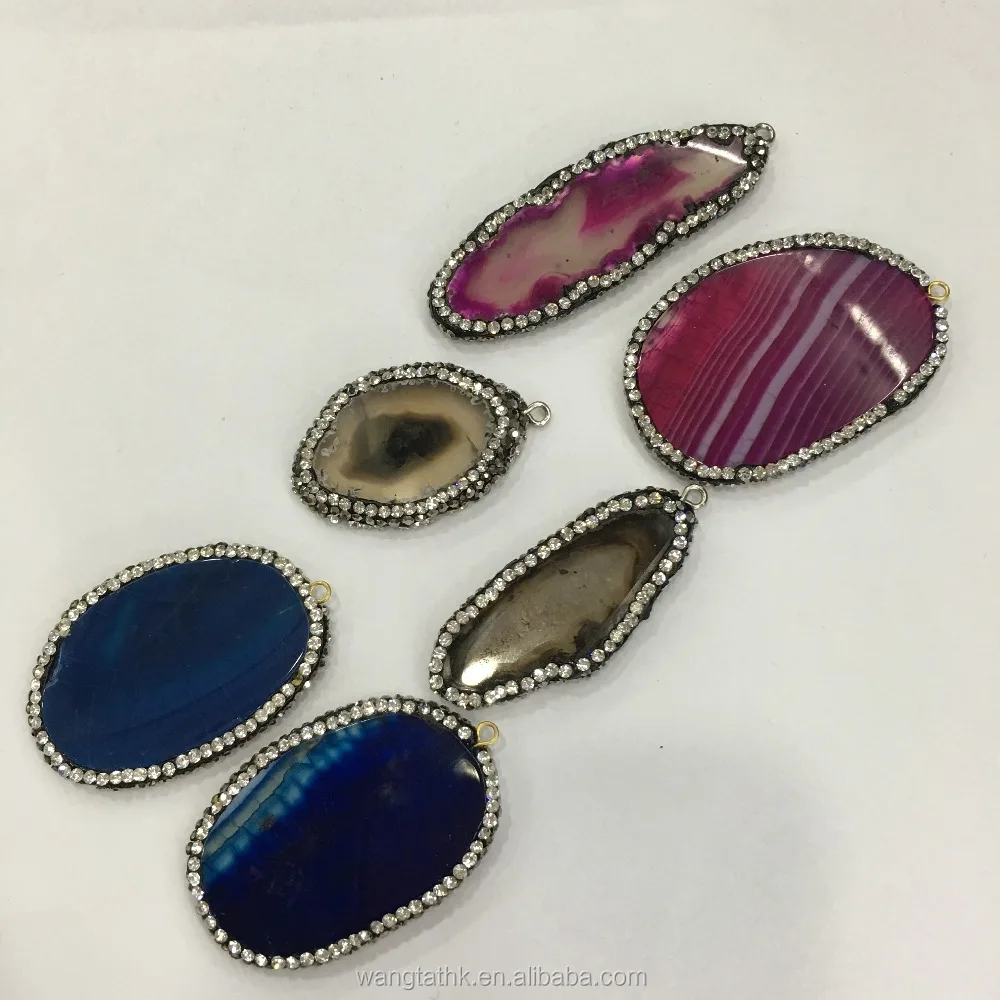 
supply agate Diamond pendant 
