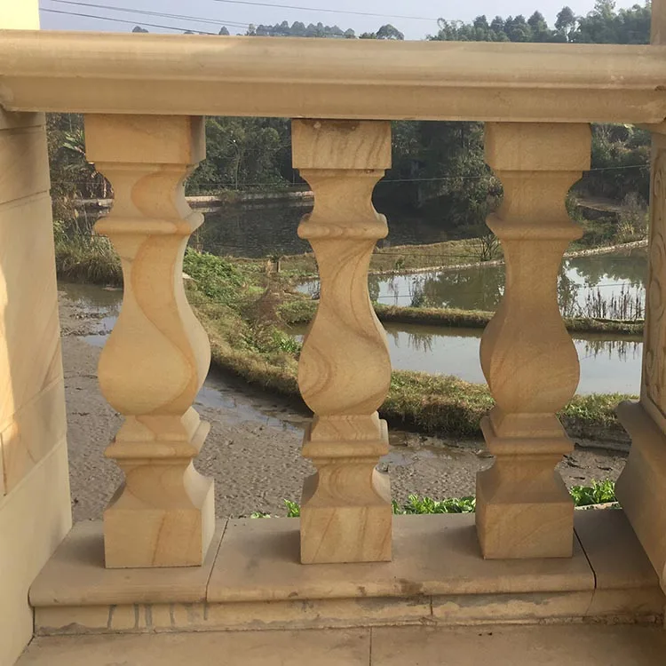Factory Natural Roman SandStone Pillars Columns For Customized Design Sale