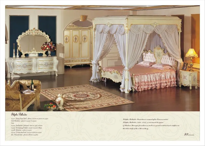  Роскошная мебель для спальни во французском стиле-французская антикварная