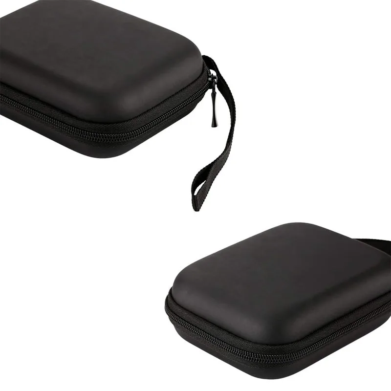 Hard-Shell Storage Portable Square Shockproof Waterproof Earphone Travel Carrying EVA Case with Mesh Pocket