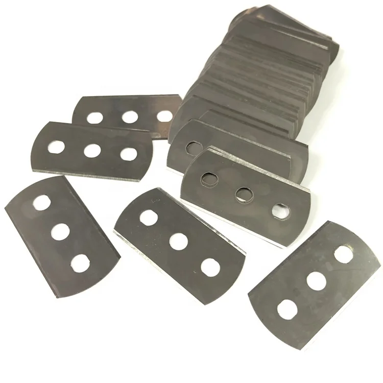 Лезвия для напольного покрытия с двойным краем и тремя отверстиями 42,5*22*0,2 мм