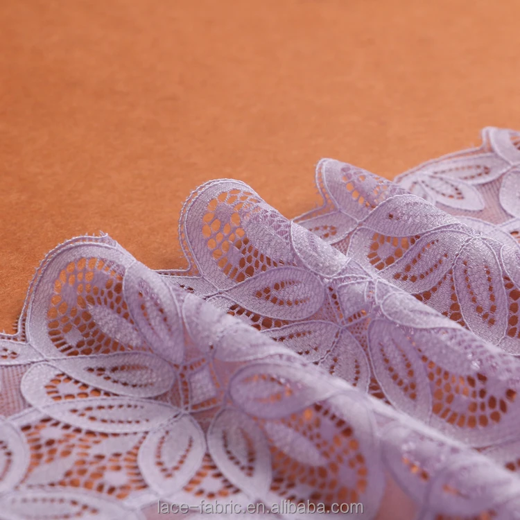  Чистая фиолетовая кружевная отделка французское кружево для нижнего белья/платья/занавески/зонтика
