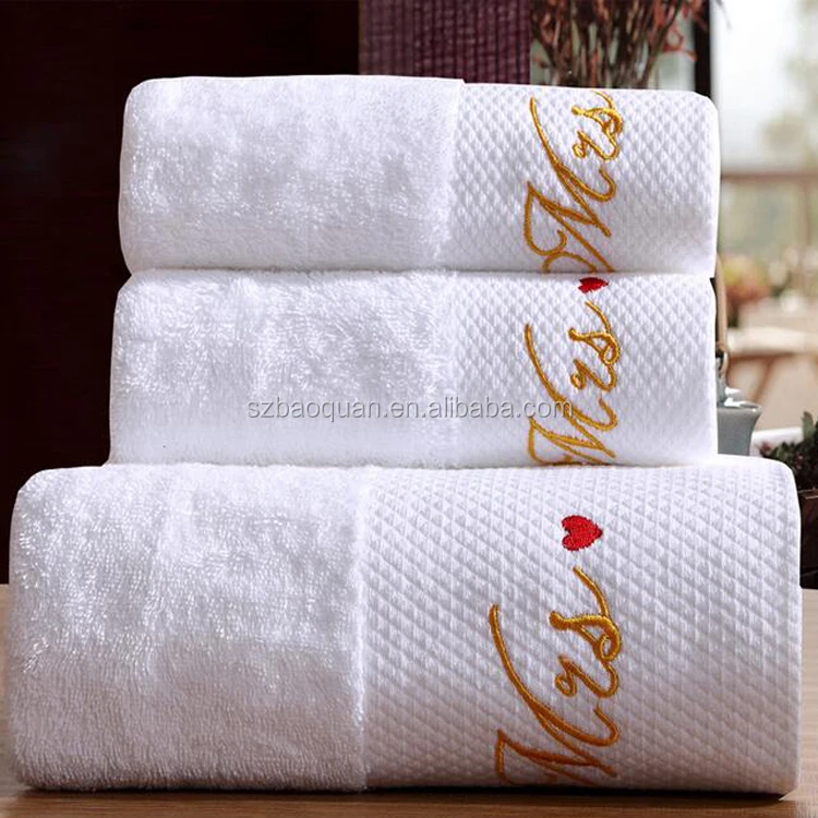 Custom 100% Cotton Baht Towel Manufacture Wholesale Dobby Border White Color 5 star Luxury Hotel Towels