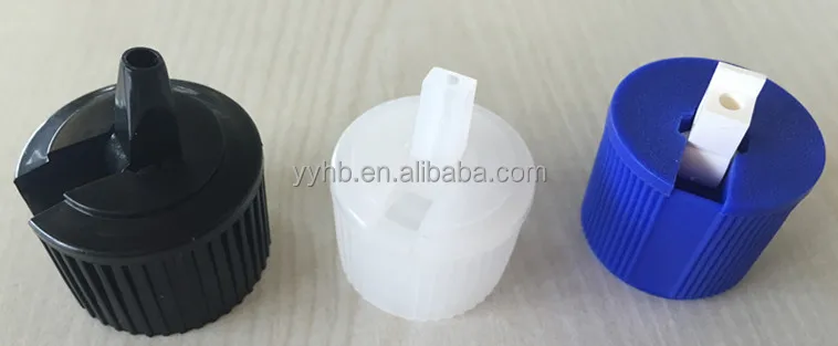 Non Spill Pp Plastic Butterfly Cap 24/410 Twist Cap Flip Spout Cap For Chemical Pe Bottle Plastic Lid For Hair
