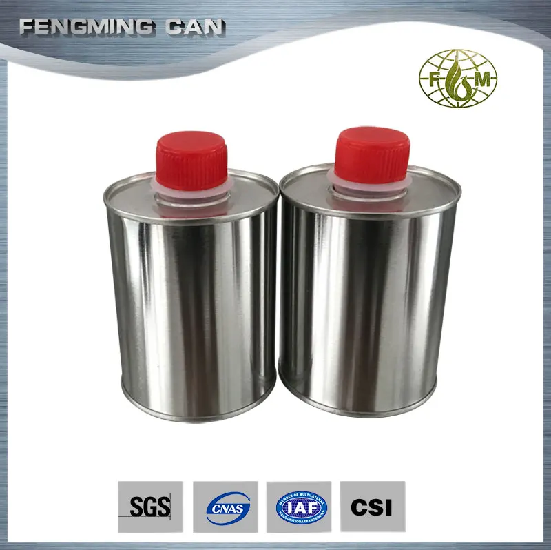 1 Liter empty round metal tin can/rectangular cans/quart plastic tin can with lids for oil