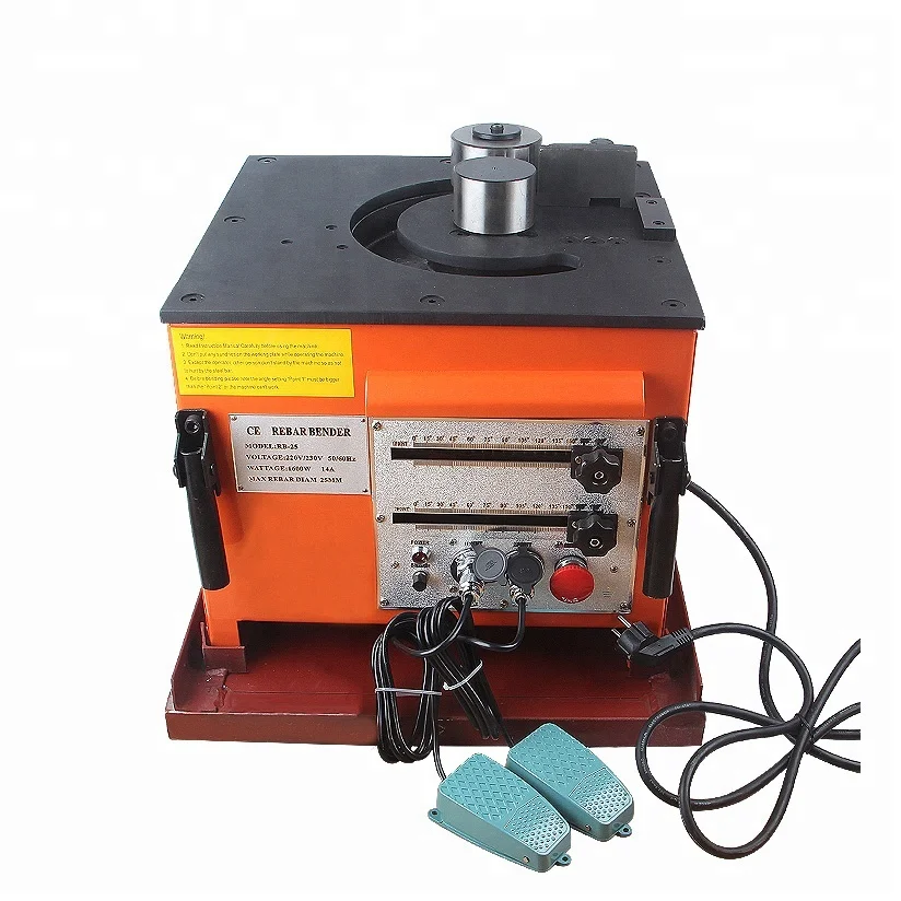 Electric Rebar Steel Bar Steel Rod Bending Machine RB-25 25mm