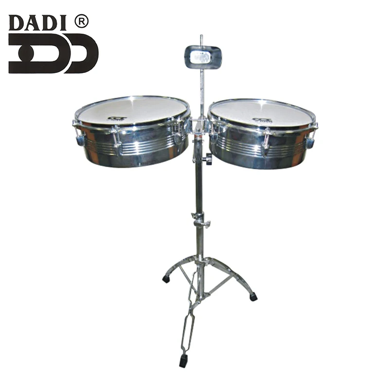 
Dadi wholesale precussion set Timbale Latin drum drum and cowbell with stand 