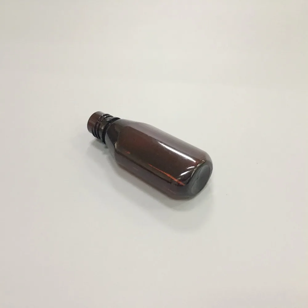 Pharmaceutical Plastic Bottle Manufacturers 100ml Amber Oval PET Bottles for Cough Syrup