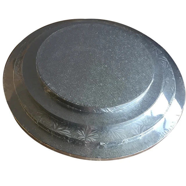 Тисненая алюминиевая фольга, Серебряный толстый барабан для торта, доска из золотой фольги