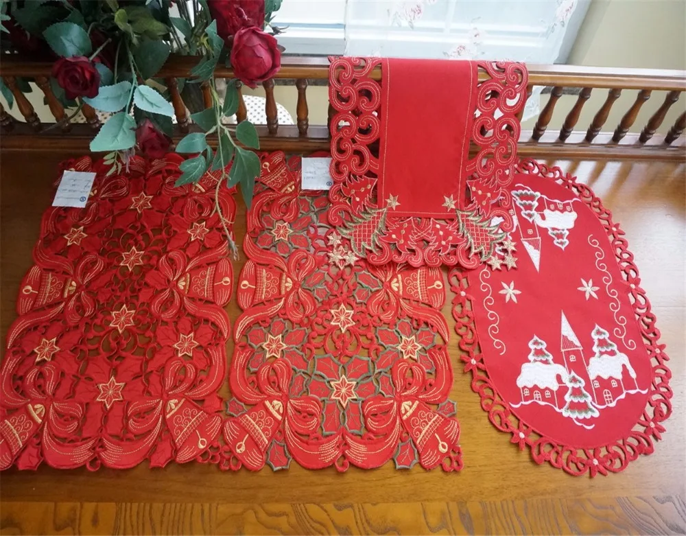 100% polyester tablecloth embroidery lace tablecloth