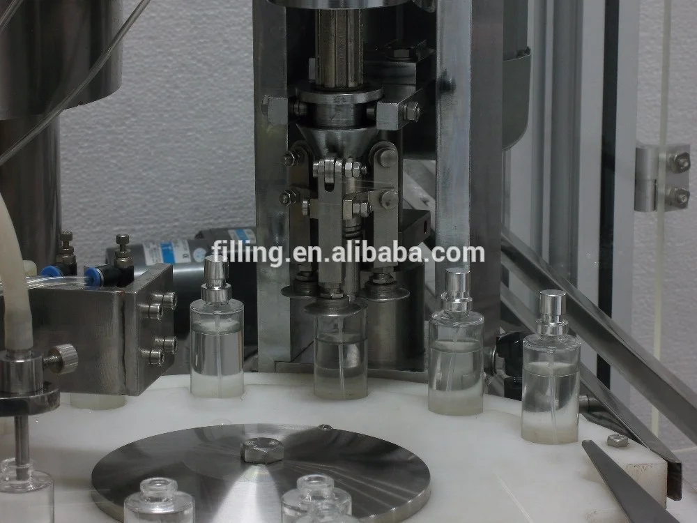 Essential oil filling and capping machine bottle washing filler