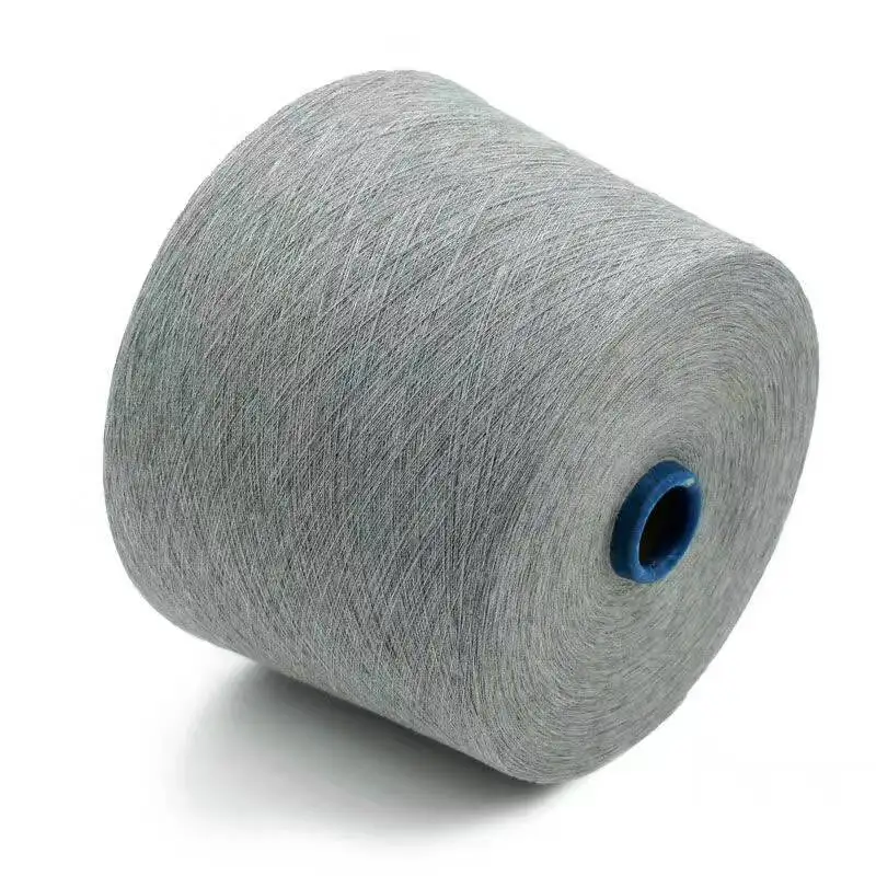 socks yarn melange grey ring spun    100% Polyester Spun Yarn for socks