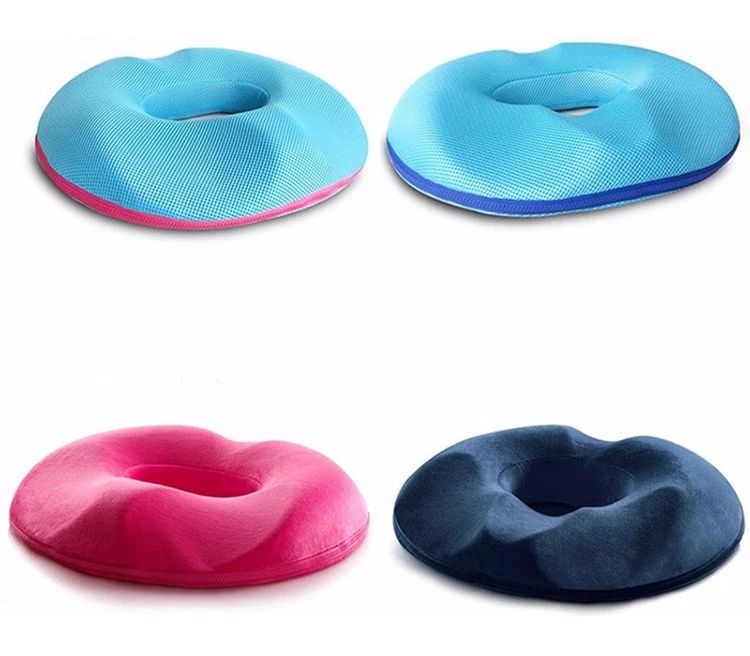 High Rebound Comfort Doughnut Cushion Pu Foam Ring Cushion Soft Pillow 3d Printed Donut Plush Chair Seat Cushion