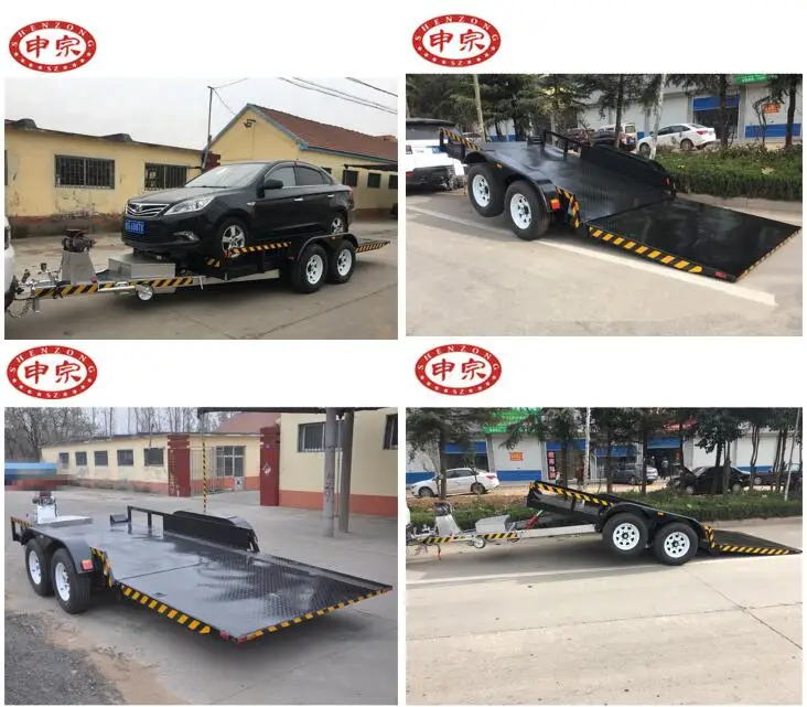 Factory sales car transporter tandem utility tipping trailer