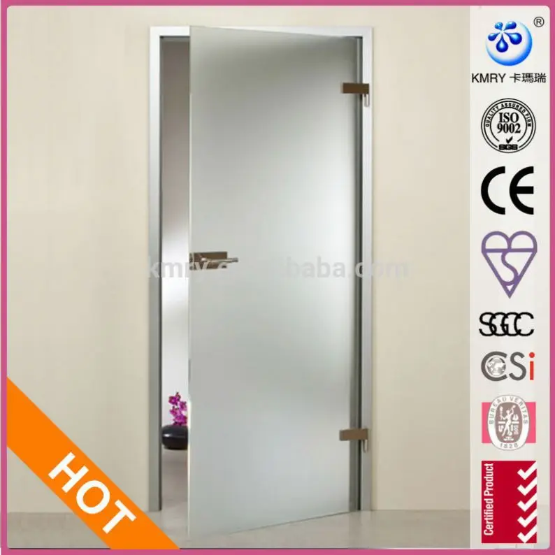 House Vest Swing Interior Door Decoration Graphic Design 304 Stainless Steel Frosted Glass Modern Tempered Glass Fiberglass Door