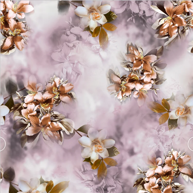 2019 spring 100% polyester 75d super soft escada digital printed fabric