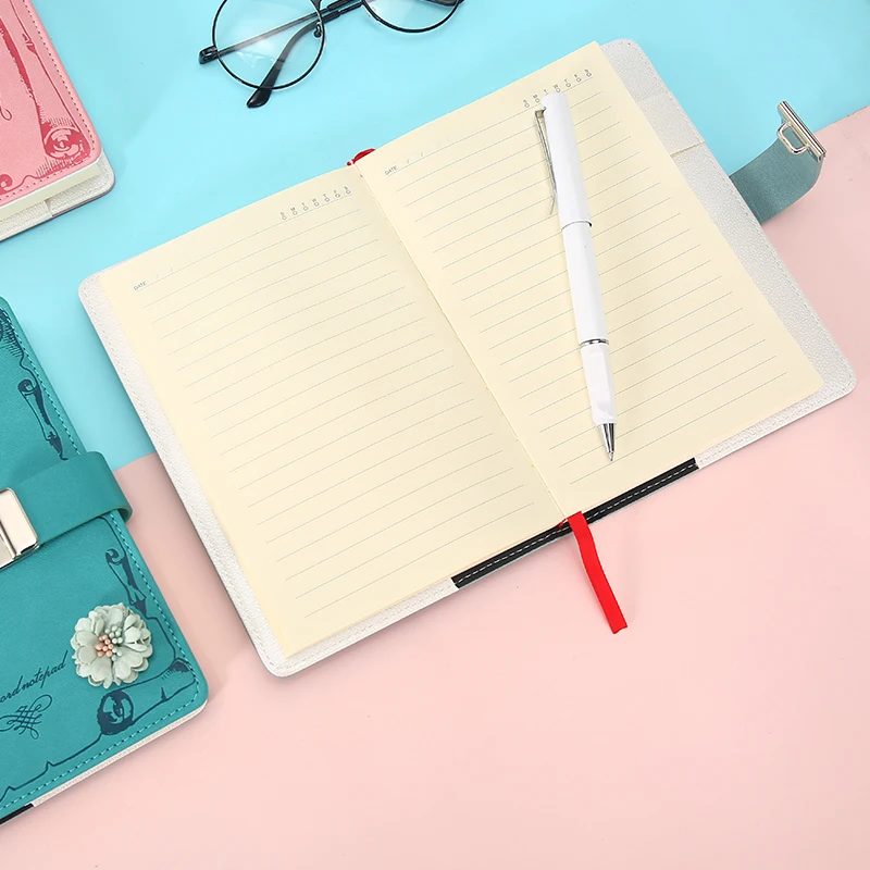 Thickened Codebook for Locked Diary Creative Handbook Student Notebook Recording Stationery hand made leather journal