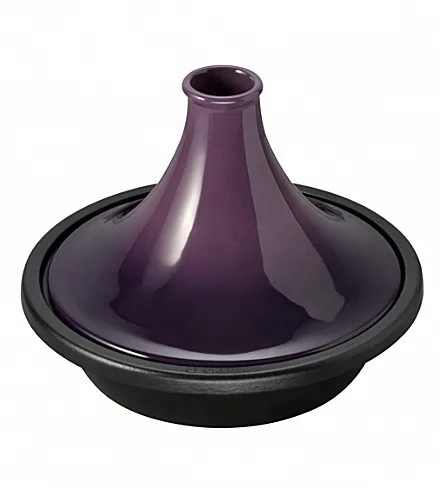 Cast Iron Cooking Tagine & Tajine Pot,Gradient Purple