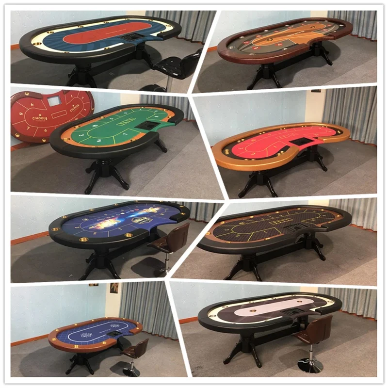 
Роскошный Овальный игровой стол с игральными картами для казино Техасского холдема 