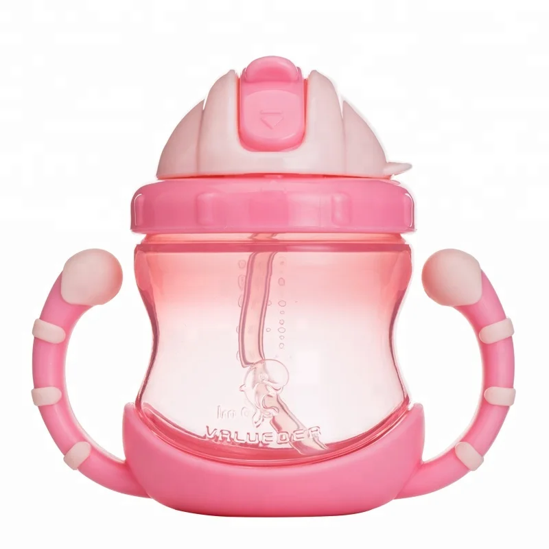 
BPA free funny baby training cup drinking water baby cup with straw 