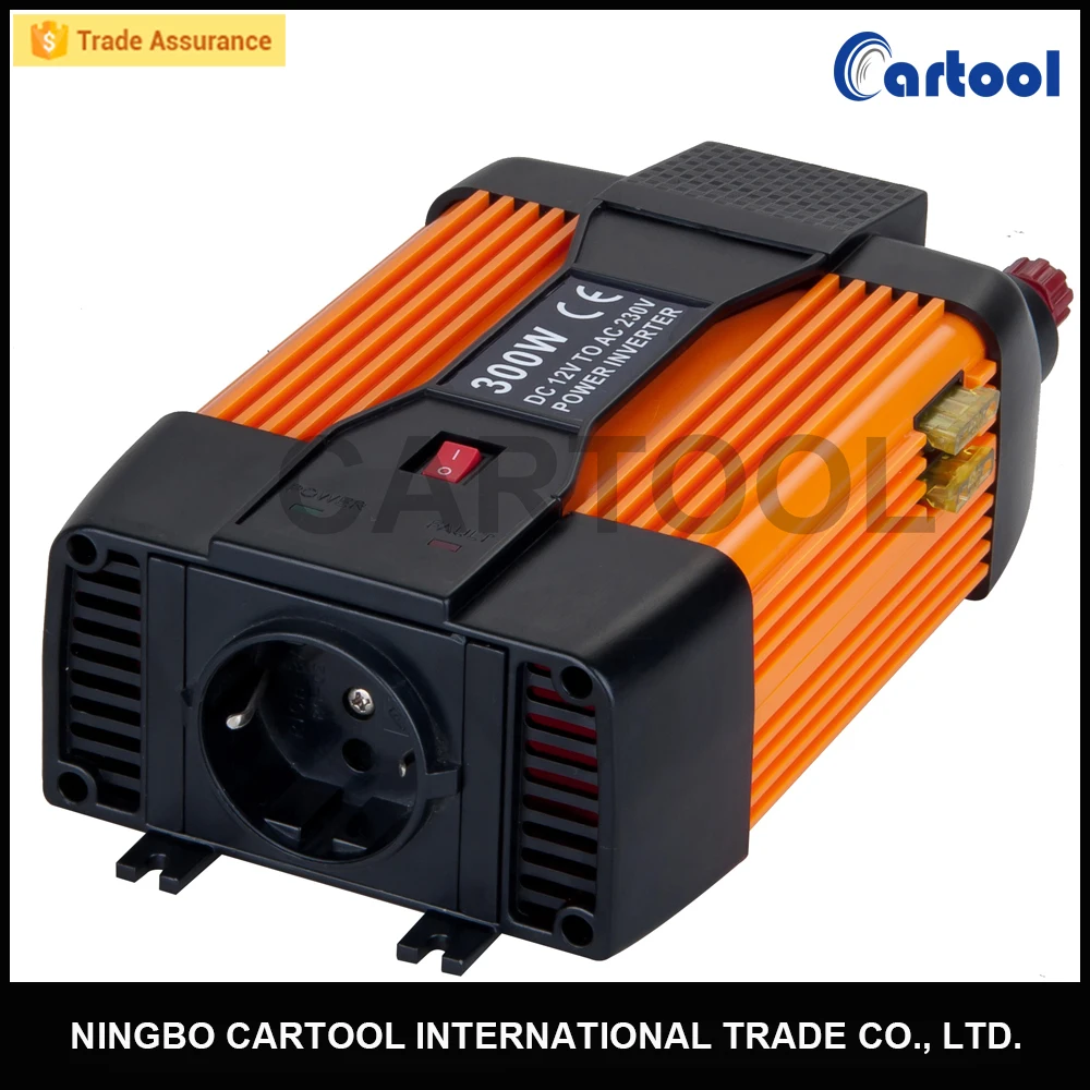 TUV approved High Efficiency 300W Intelligent car power inverter 12v 220v