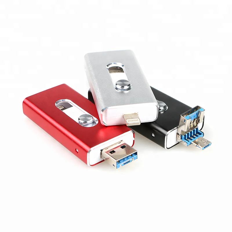 
3 In 1 Usb Pendrive Push And Pull Metal Usb Memory Flash Drive 