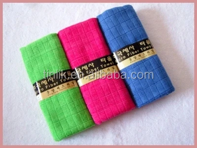 Low price Promotional Multi-function Microfiber Grid Car Wash Cloth
